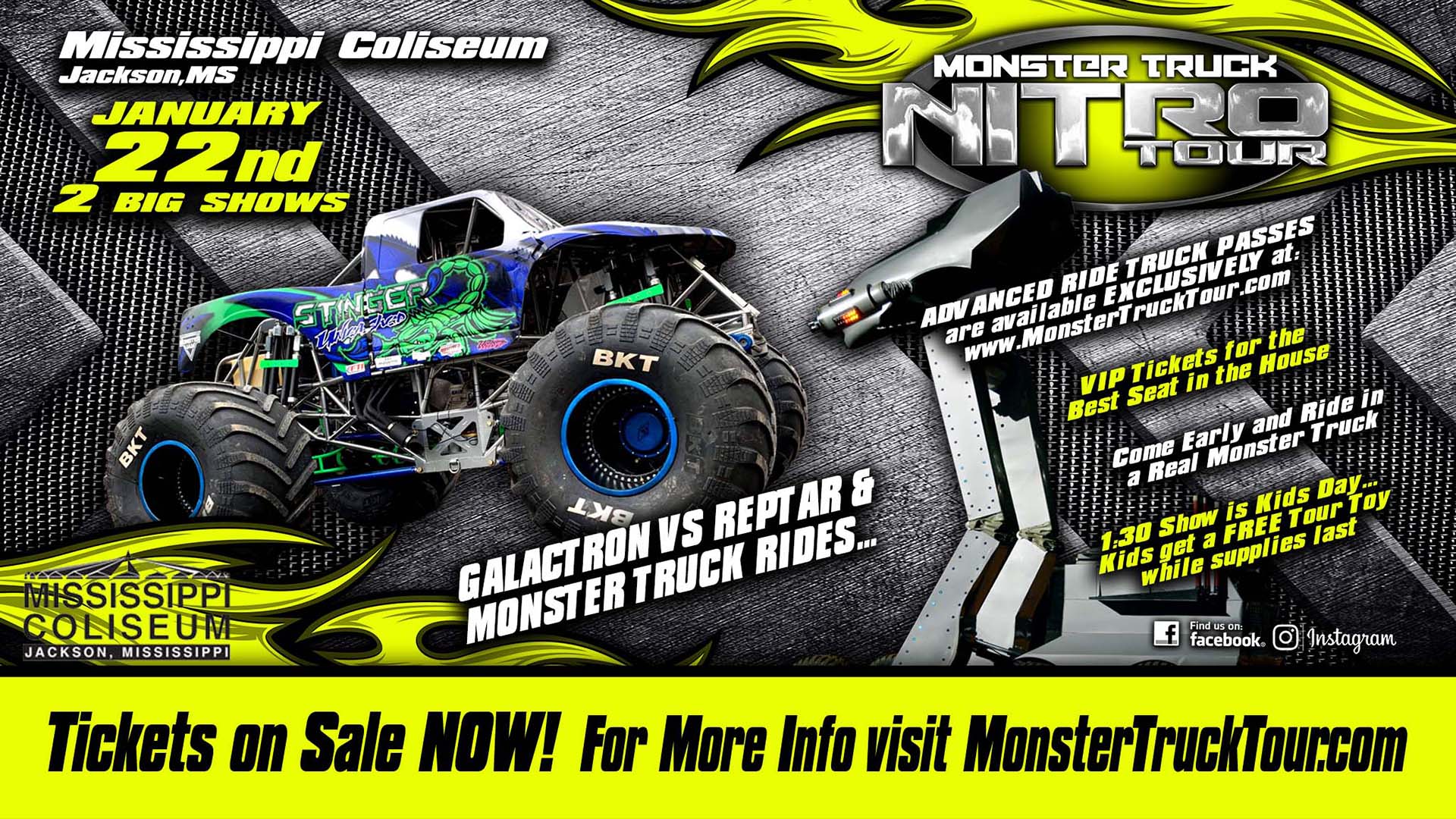 Monster Truck Nitro Tour Coming To Burton Coliseum