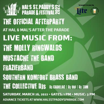 Hal’s St. Paddy’s Parade Official Afterparty!