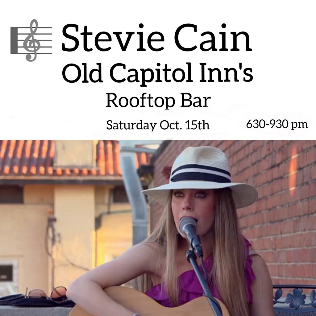 Stevie Cain at the Old Capitol Inn Rooftop Bar