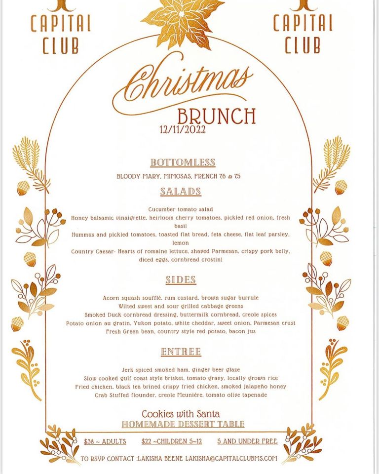 Christmas Brunch at the Capital Club