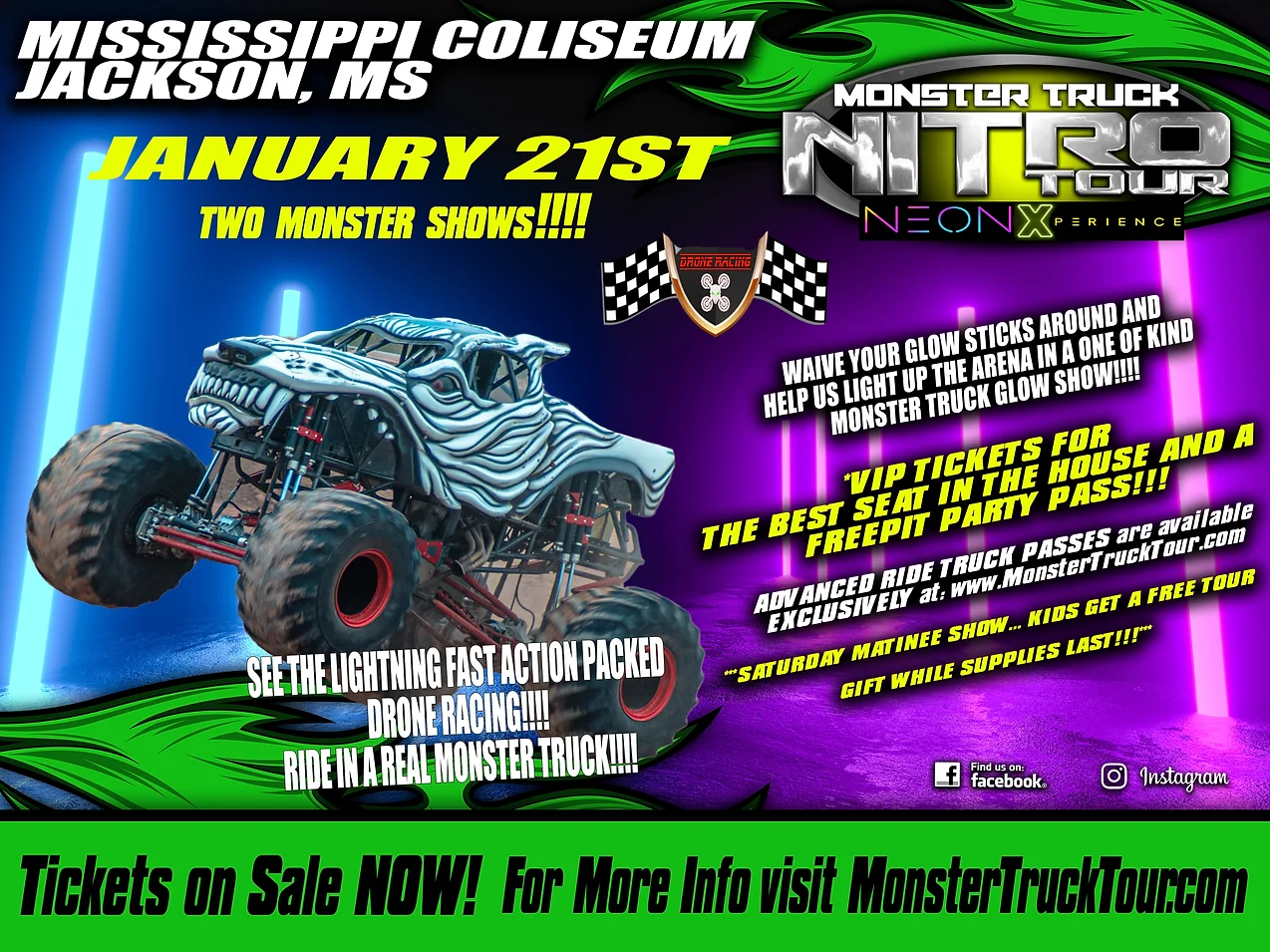 Monster Truck Nitro Tour 'Glow Show' rolls into town - American Press