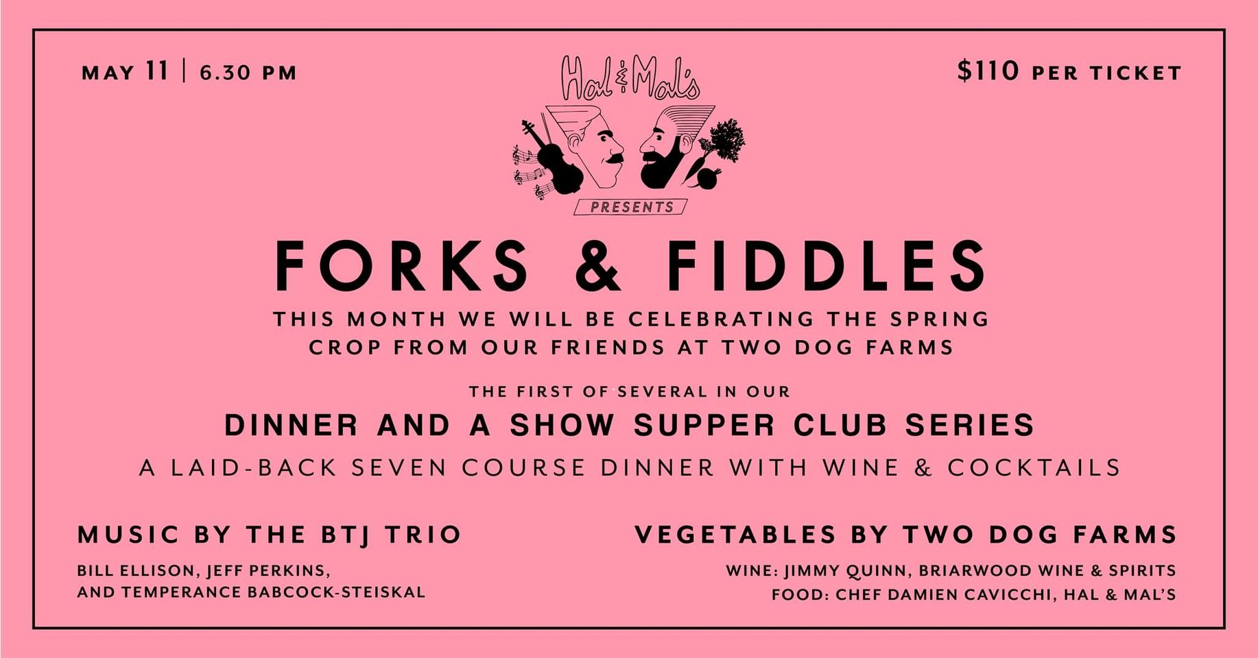 Forks & Fiddles – Dinner and a Show Supper Club Series