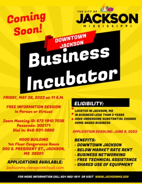 Downtown Jackson Business Incubator Information Session