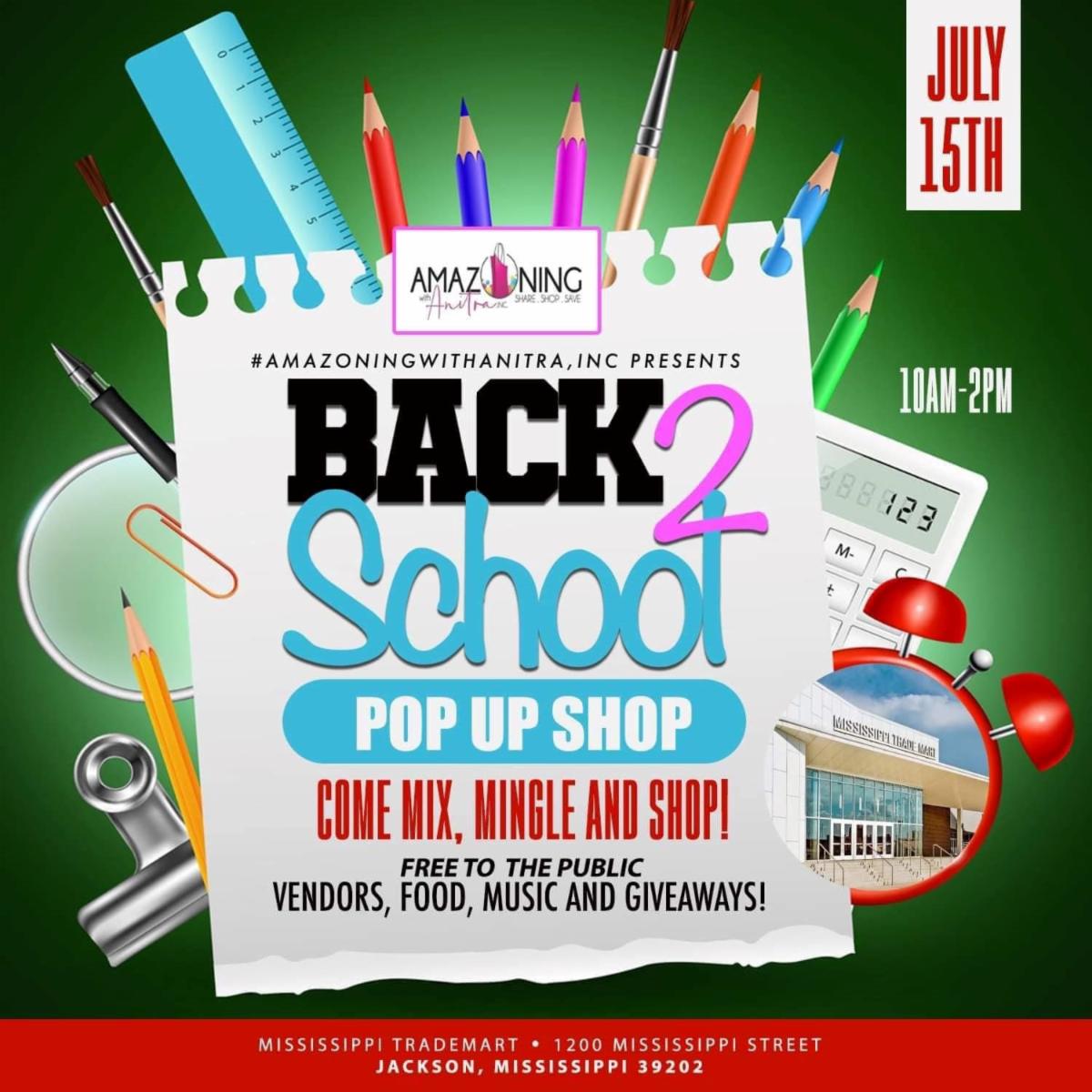 Back 2 School Pop Up Shop