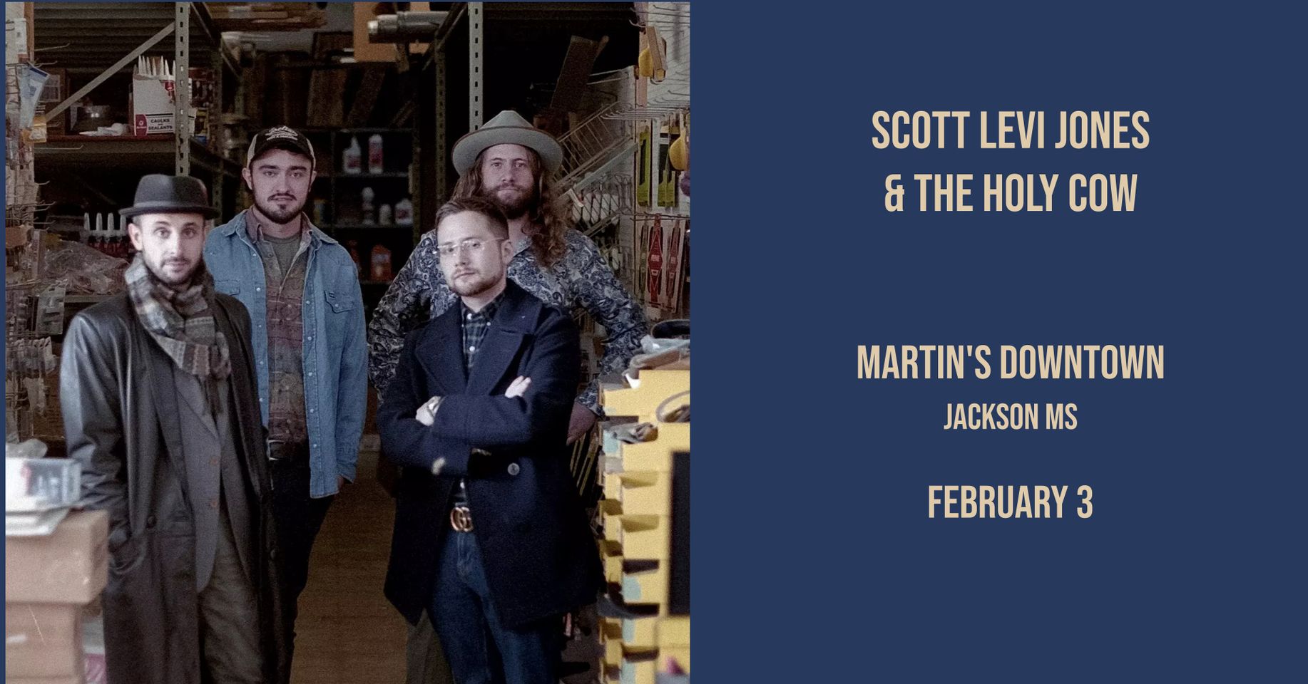 Scott Levi Jones & The Holy Cow Live at Martin’s Downtown