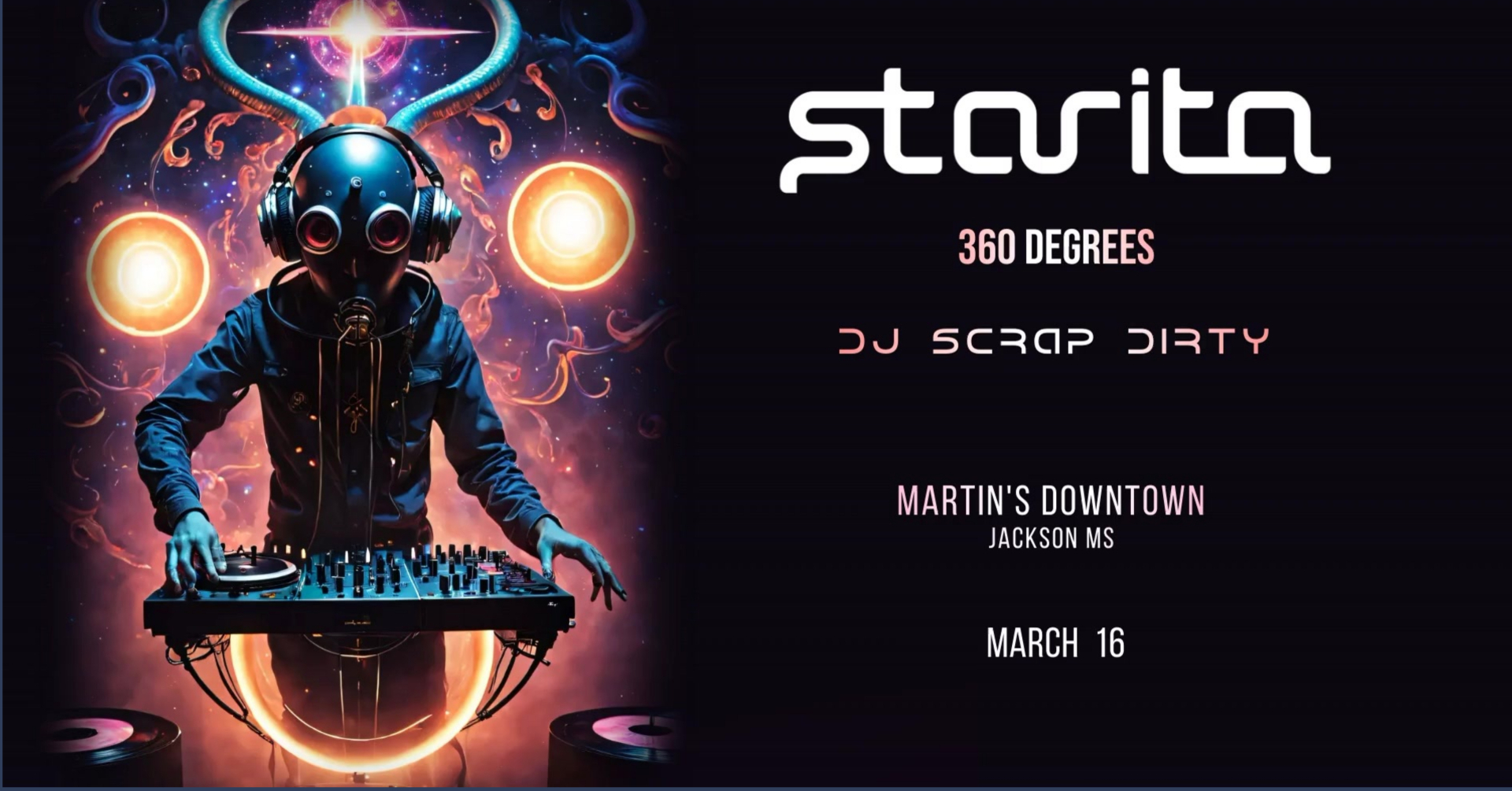 Starita, 360 Degrees, DJ Scrap Dirty at Martin’s Downtown
