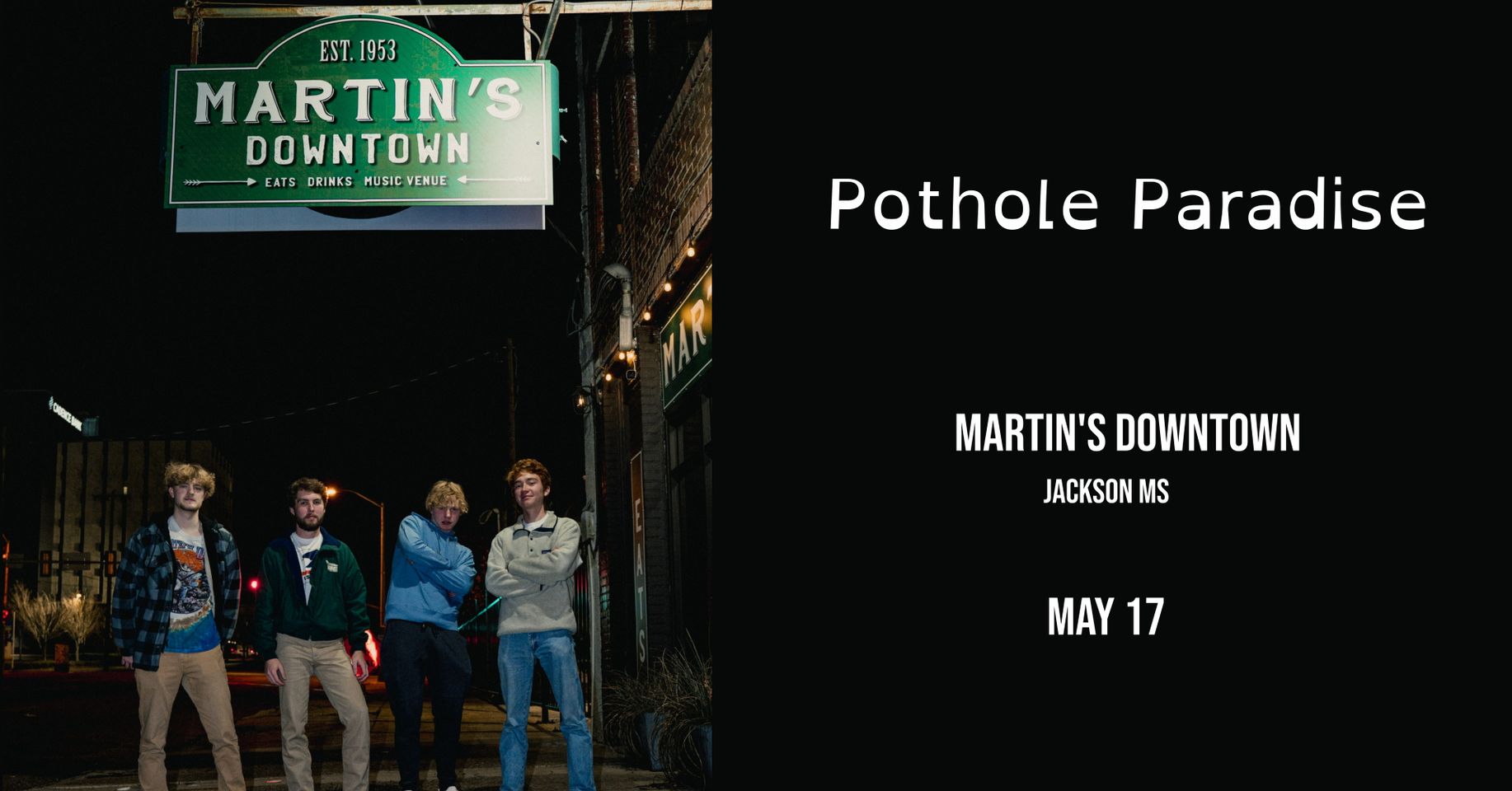 Pothole Paradise at Martin’s Downtown