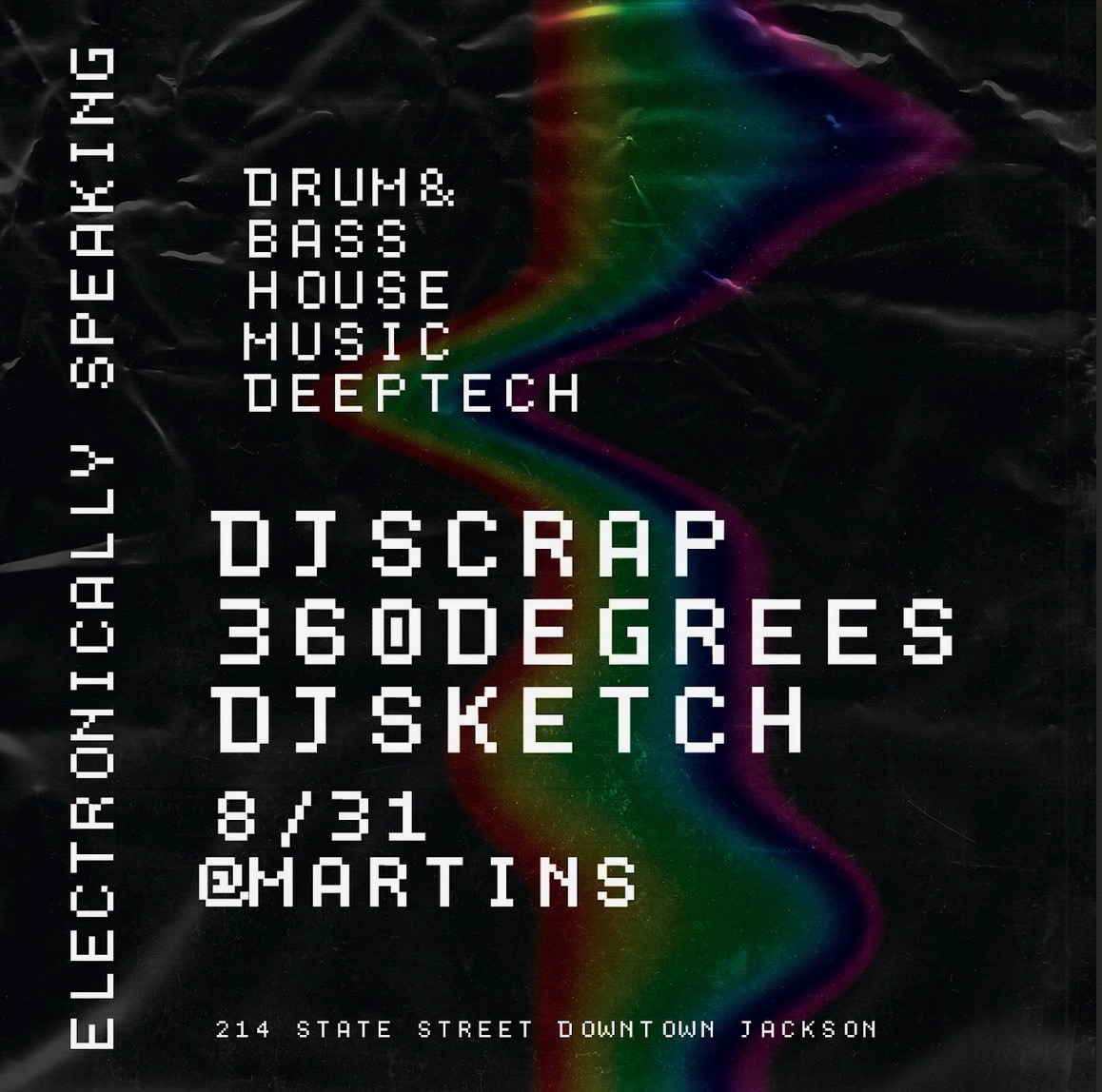 Electronically Speaking : DJ Scrap Dirty, 360 Degrees, DJ Sketch at Martin’s Downtown