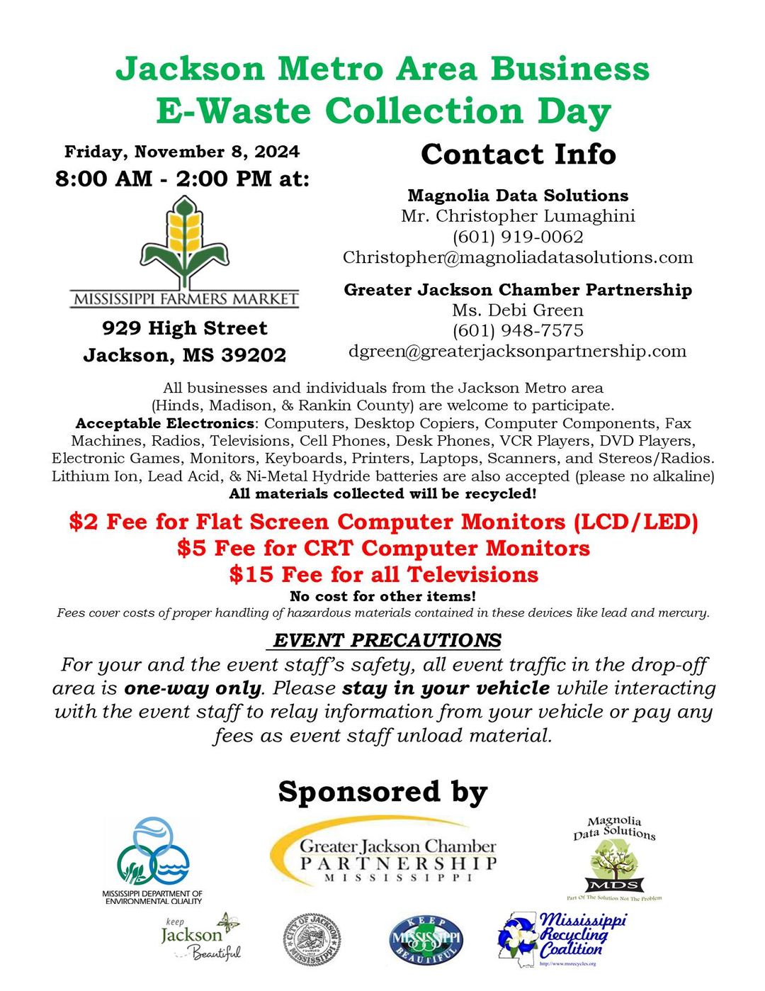 Jackson Metro Business E-Waste Collection Day