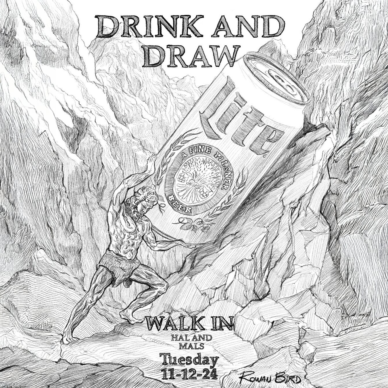 Drink & Draw with Rowan Bird