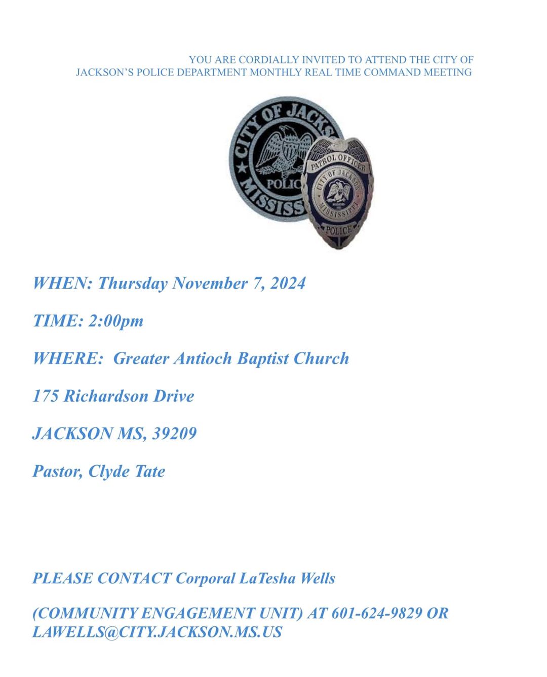 JPD Real-Time Command Center Community Meeting