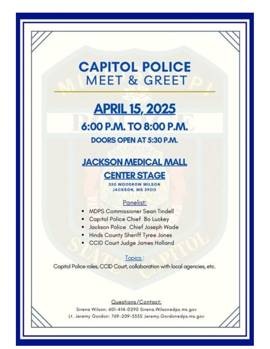 Capitol Police Meet & Greet