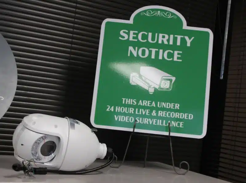 Security camera notice